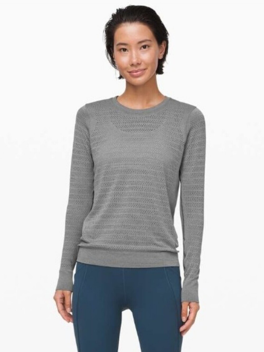 Lululemon Breeze By Long Sleeve *Squad. Heathered grey. Size 12.